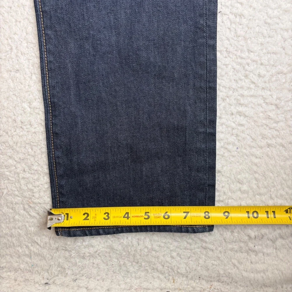 True Religion Ricky Relaxed Straight Leg Jeans Dark Wash Indigo Blue Mens 33x30